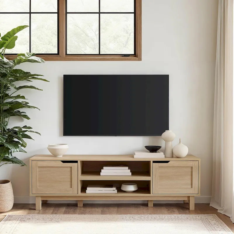 Meuble TV moderne avec portes à cadre
