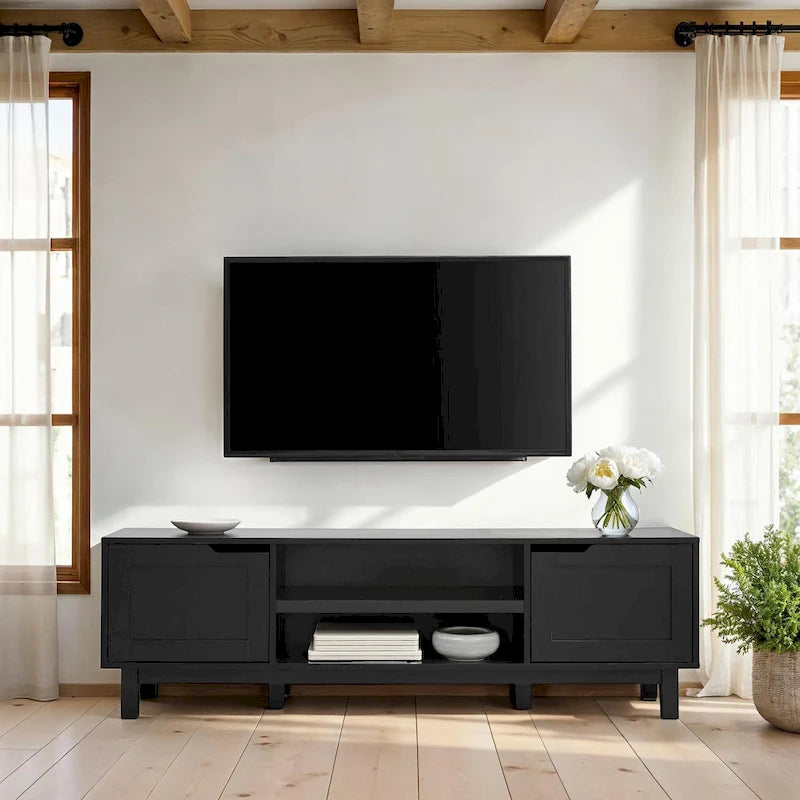 Meuble TV moderne avec portes à cadre