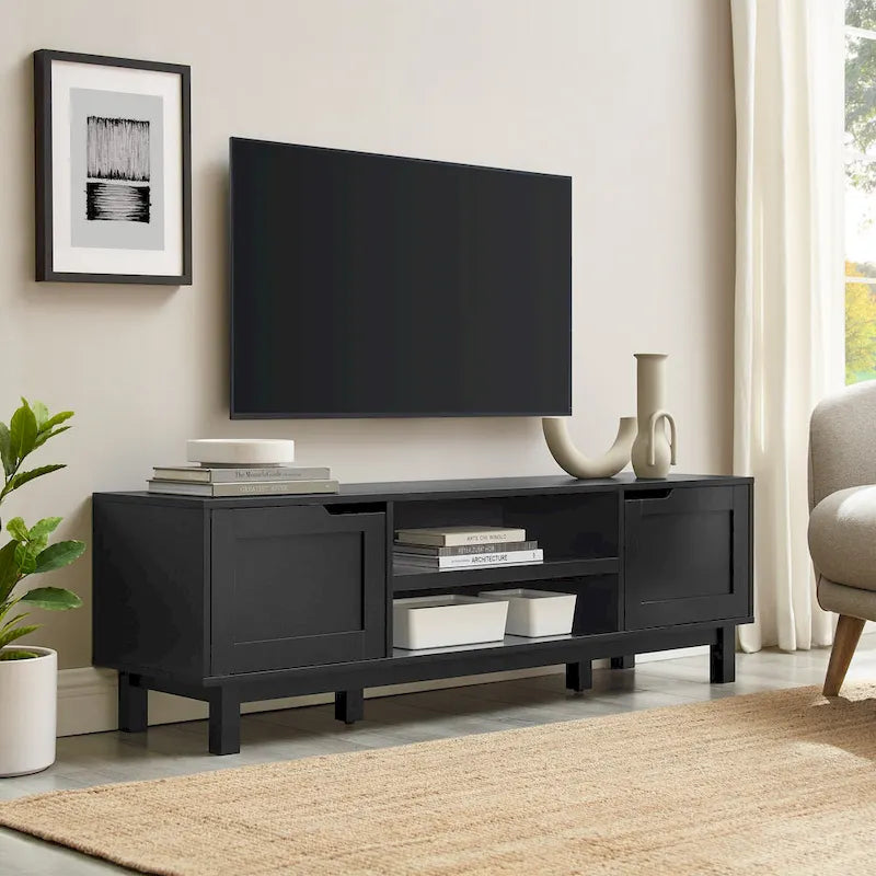 Meuble TV moderne avec portes à cadre