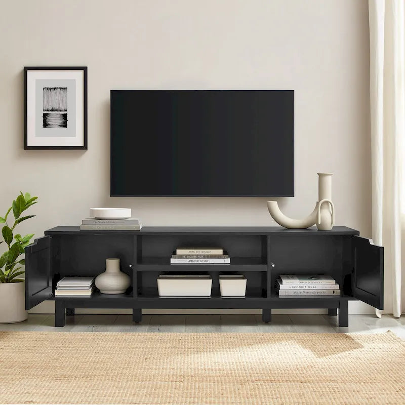 Meuble TV moderne avec portes à cadre