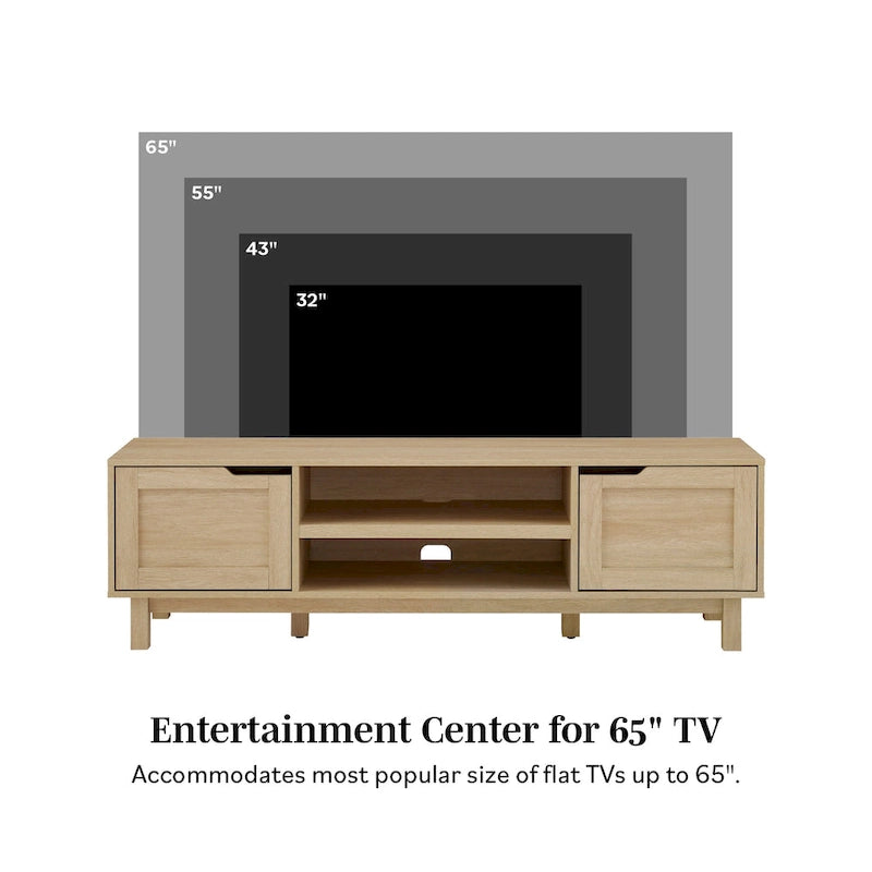 Meuble TV moderne avec portes à cadre