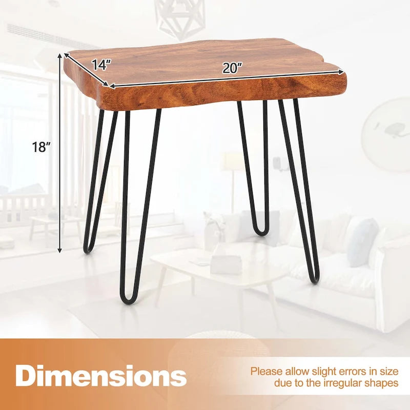 Table d'appoint rectangulaire en teck recyclé