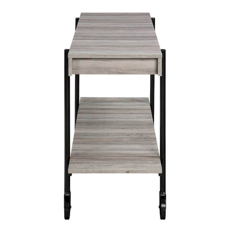 Console de table de ferme en métal à 1 étagère de 47 pouces