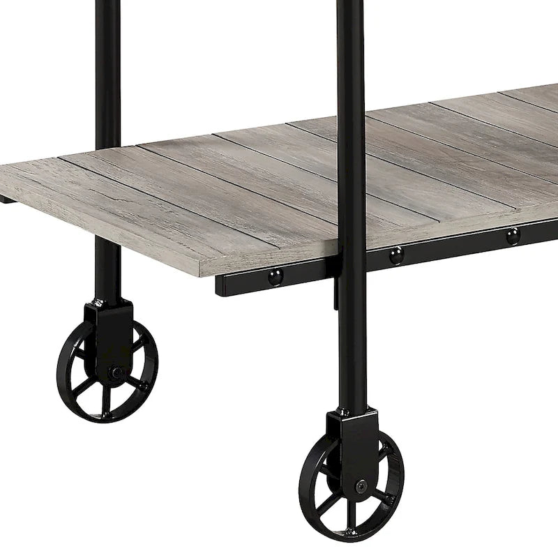 Console de table de ferme en métal à 1 étagère de 47 pouces