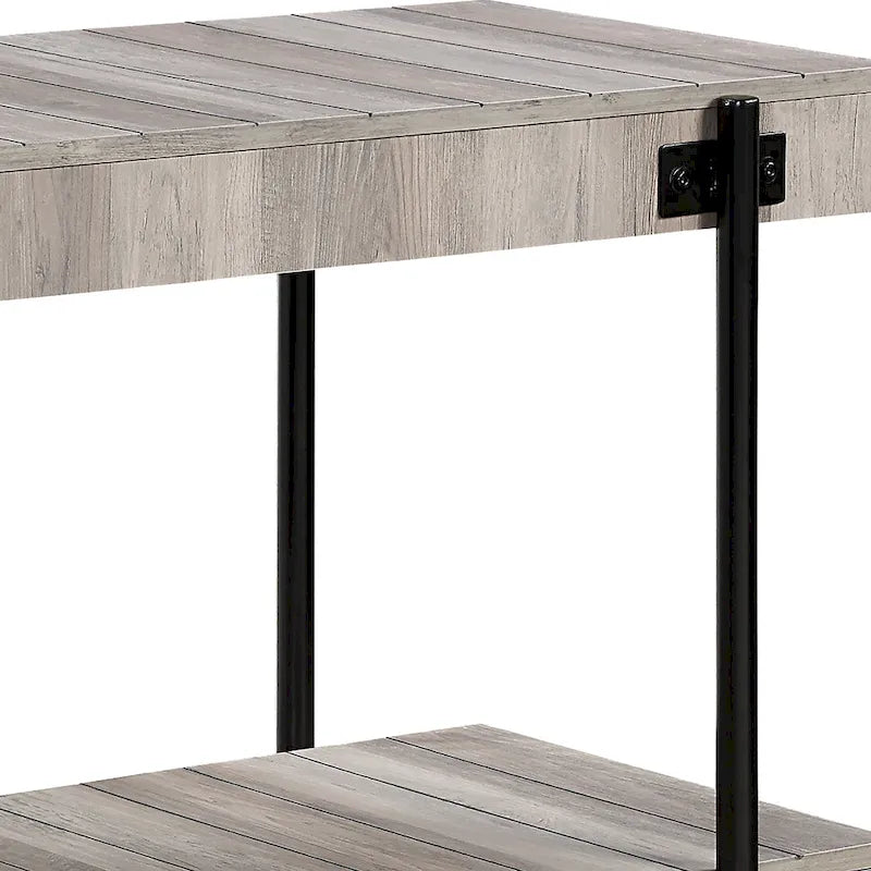 Console de table de ferme en métal à 1 étagère de 47 pouces