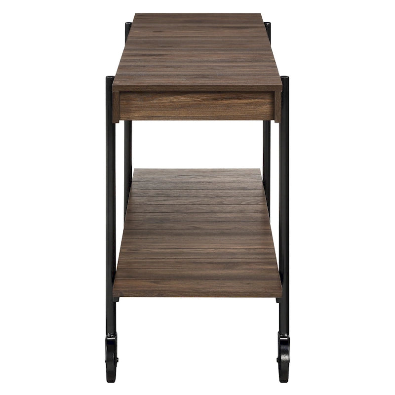 Console de table de ferme en métal à 1 étagère de 47 pouces
