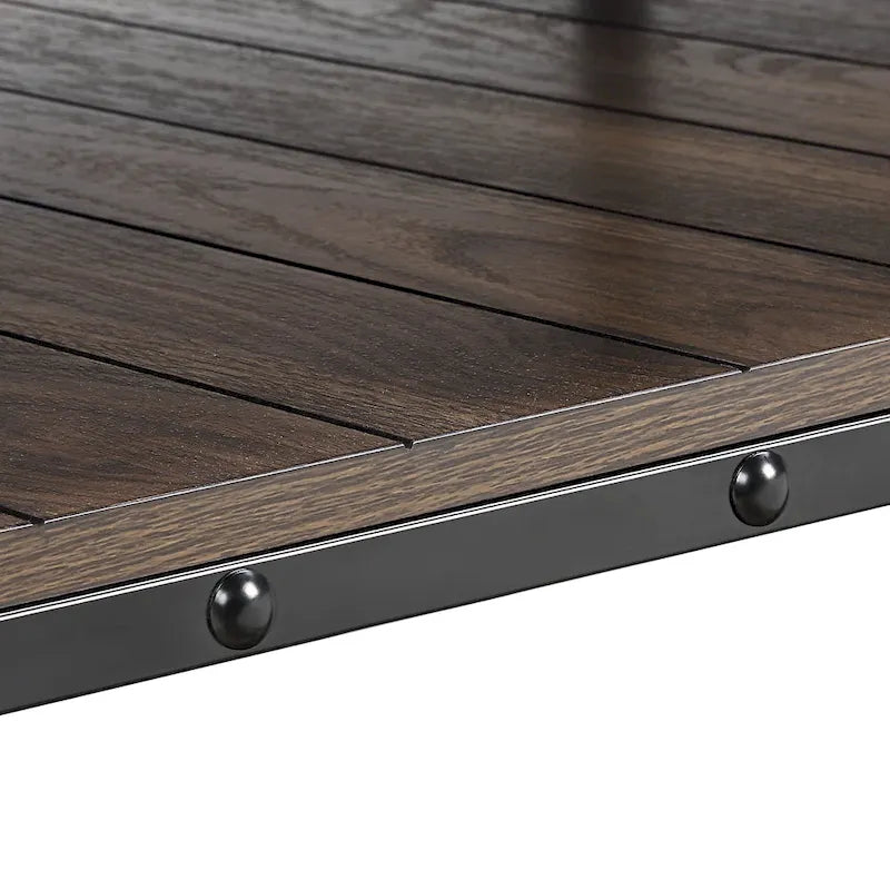 Console de table de ferme en métal à 1 étagère de 47 pouces