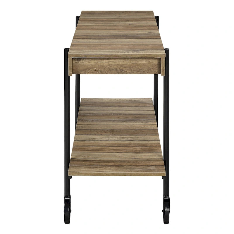 Console de table de ferme en métal à 1 étagère de 47 pouces
