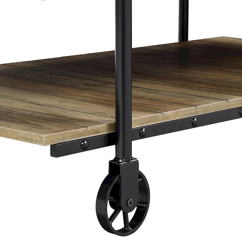 Console de table de ferme en métal à 1 étagère de 47 pouces