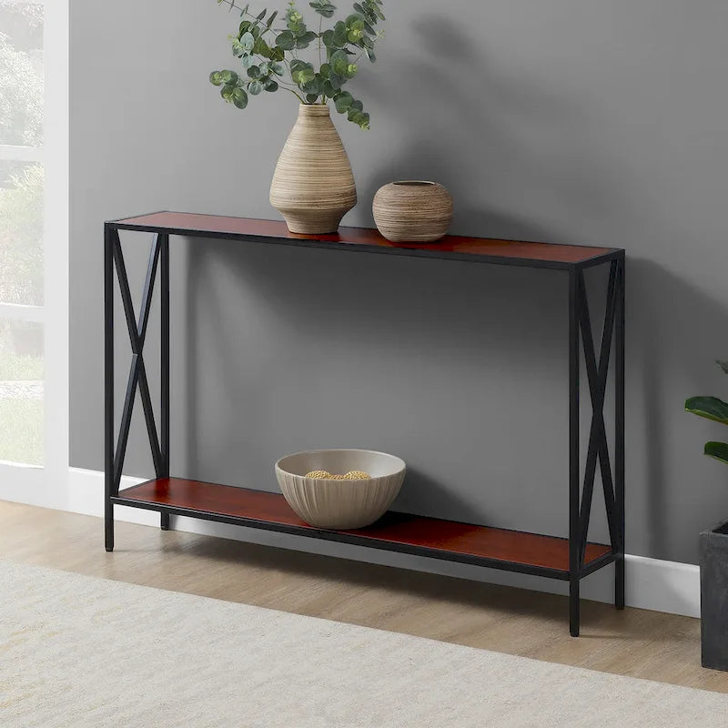 Table d'appoint Iron Top - Or, 14 larg. x 21 long. x 25 haut.