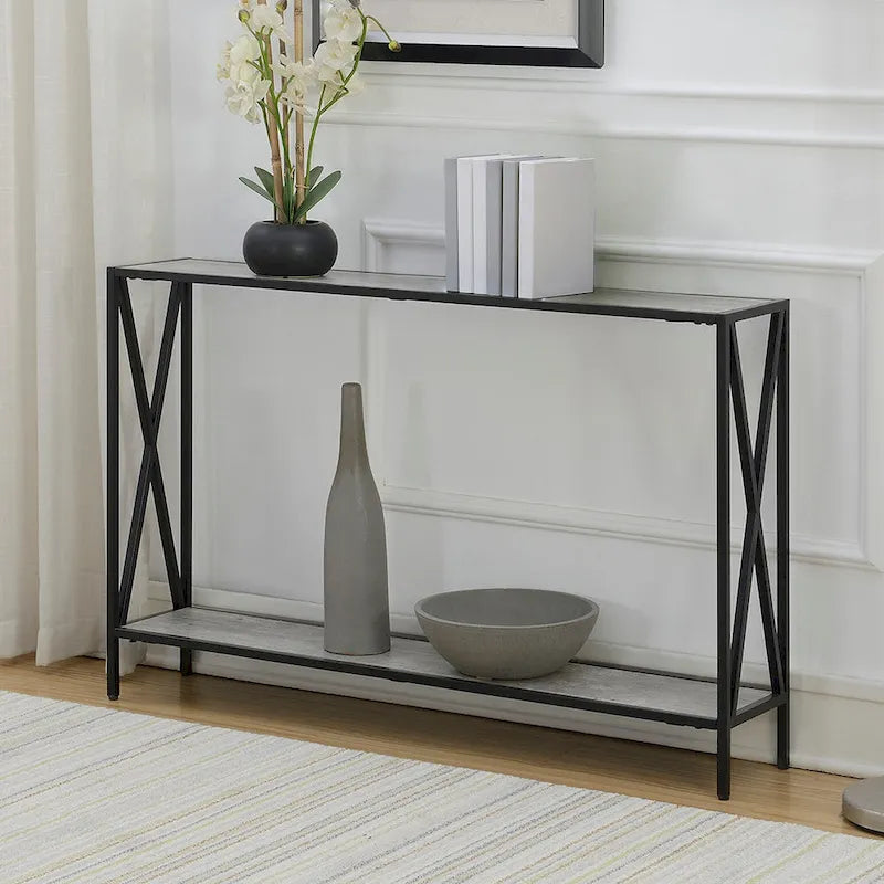 Table d'appoint Iron Top - Or, 14 larg. x 21 long. x 25 haut.