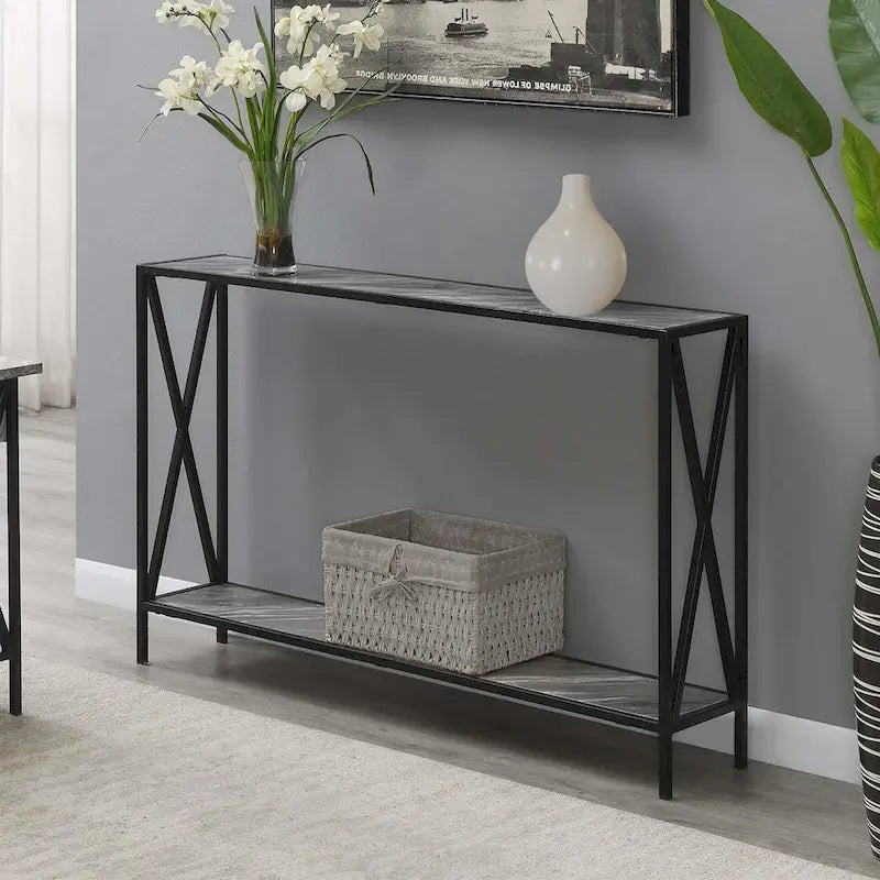 Table d'appoint Iron Top - Or, 14 larg. x 21 long. x 25 haut.