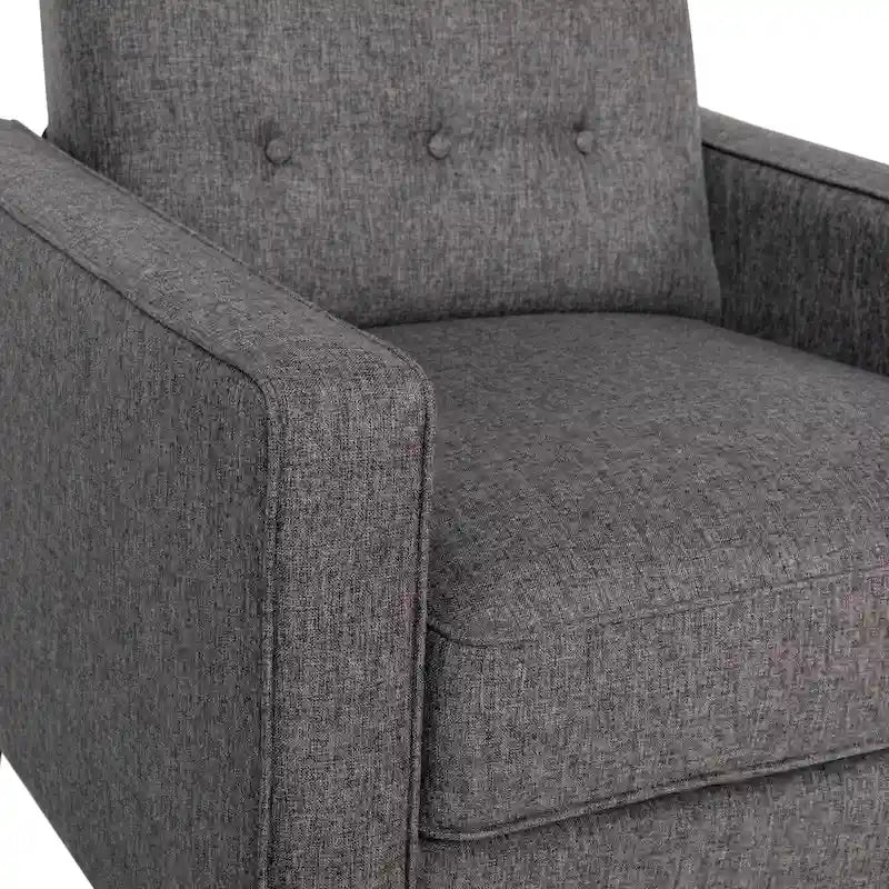 Fauteuil inclinable à dossier capitonné avec mécanisme de poussée