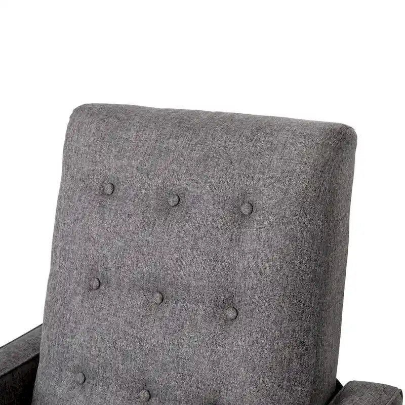 Fauteuil inclinable à dossier capitonné avec mécanisme de poussée