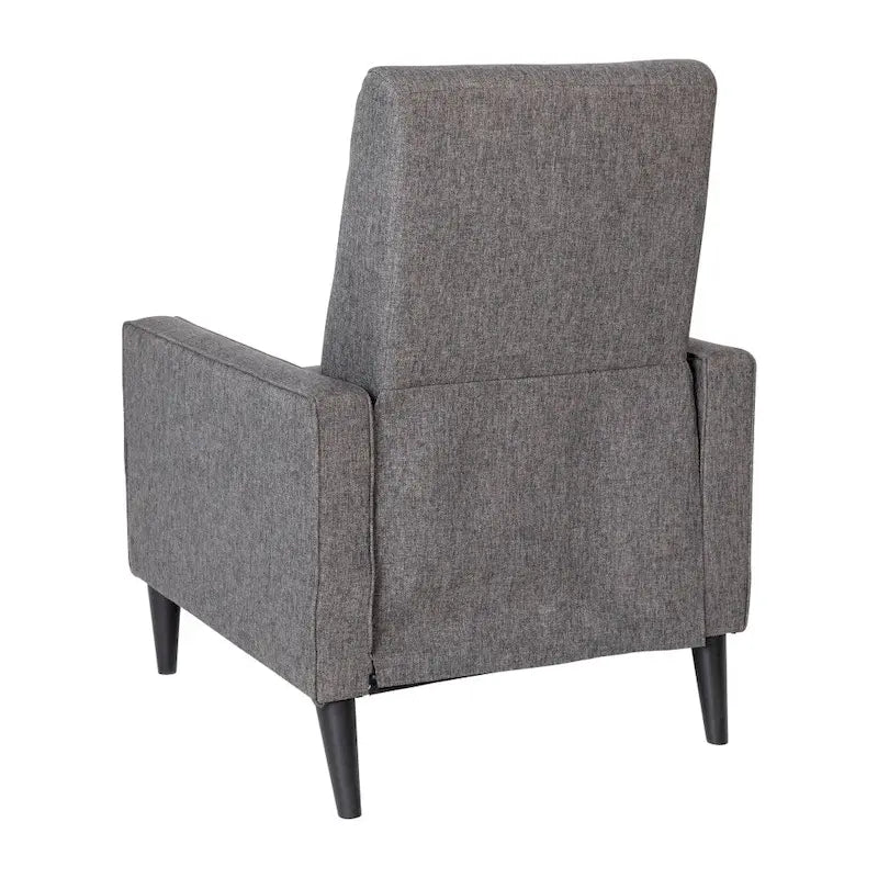 Fauteuil inclinable à dossier capitonné avec mécanisme de poussée