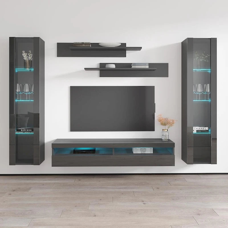 Meuble TV mural flottant moderne 35TV