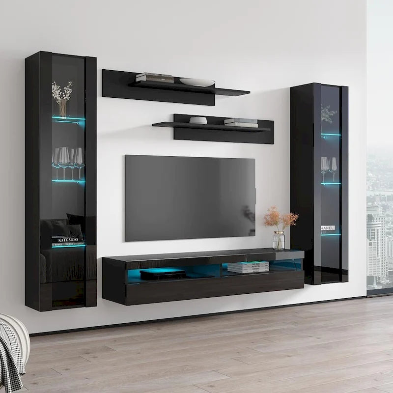 Meuble TV mural flottant moderne 35TV