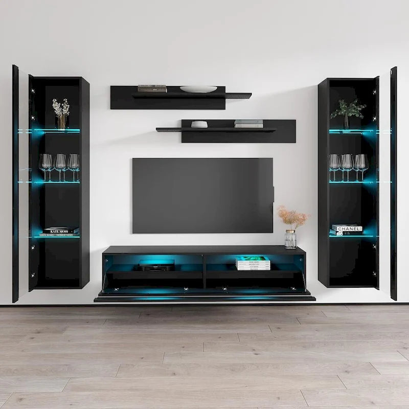 Meuble TV mural flottant moderne 35TV