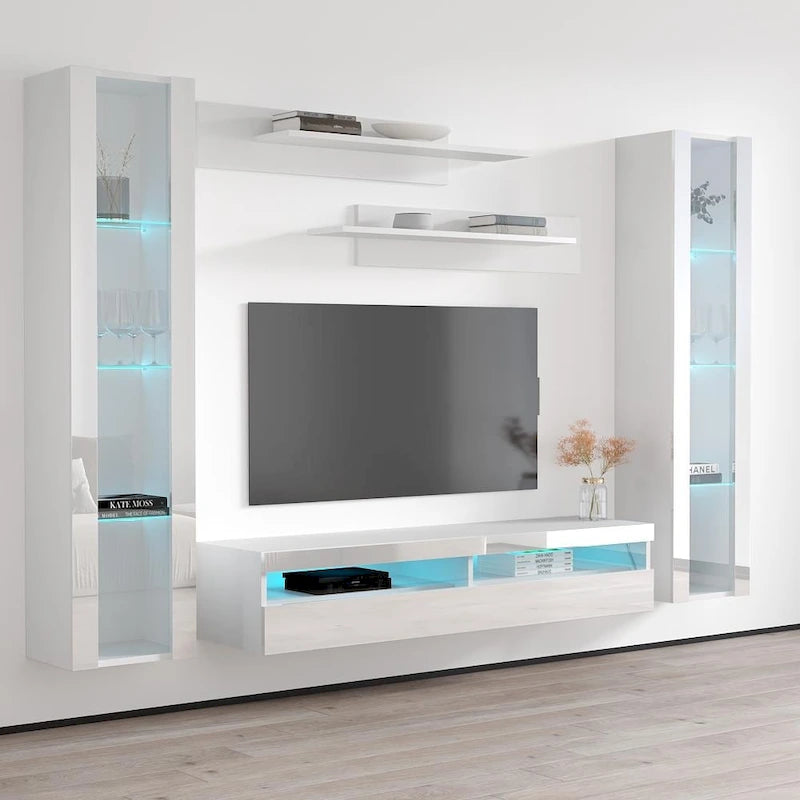 Meuble TV mural flottant moderne 35TV