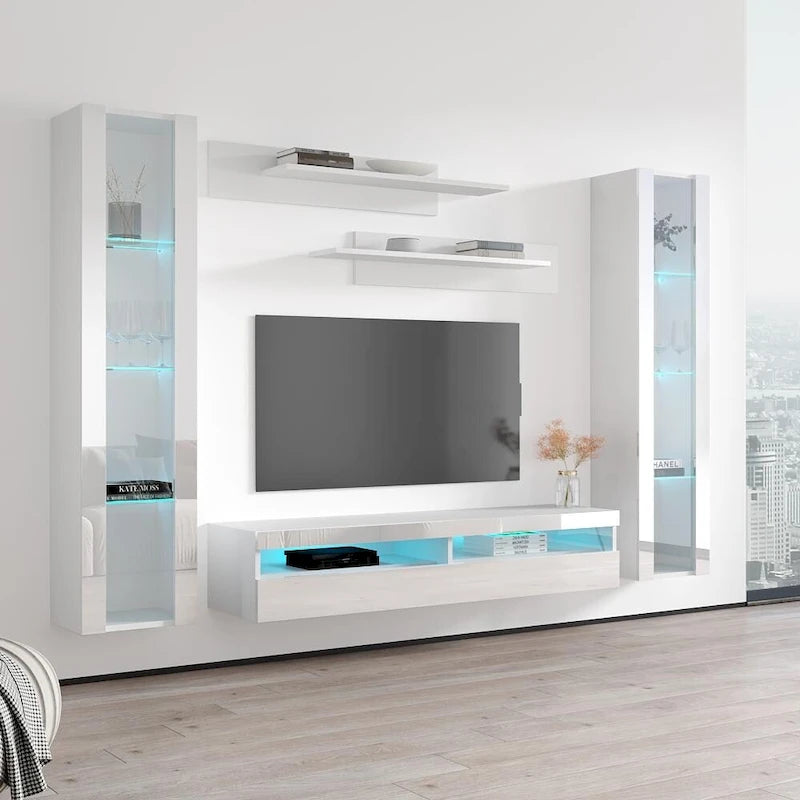 Meuble TV mural flottant moderne 35TV