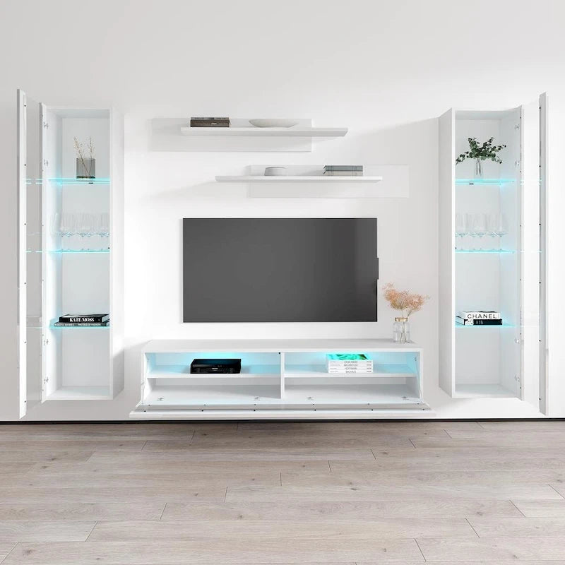 Meuble TV mural flottant moderne 35TV