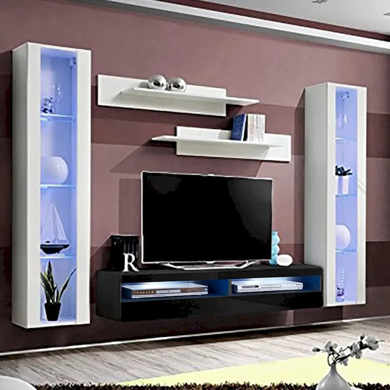 Meuble TV mural flottant moderne 35TV