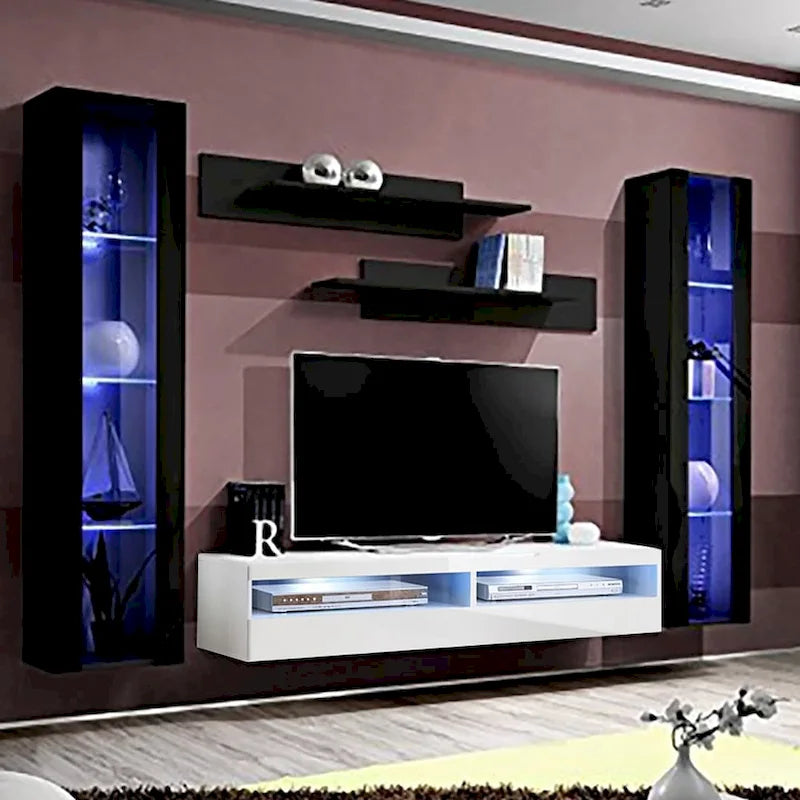 Meuble TV mural flottant moderne 35TV