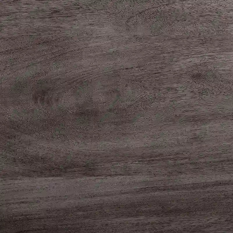 Table à manger ronde en manguier massif gris de 152 cm