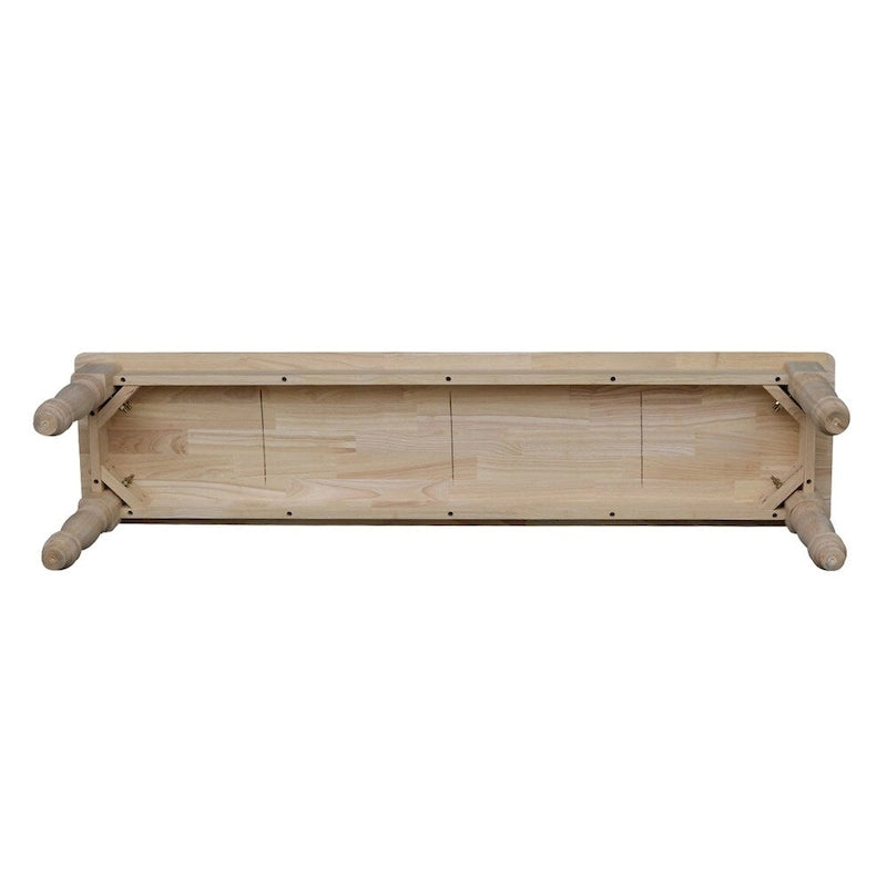 Banc de salle à manger en bois massif de style campagnard - 60 pouces