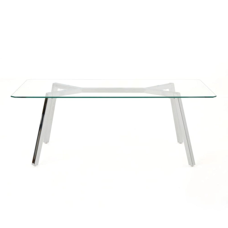 Table à manger rectangulaire en verre