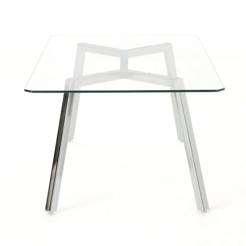 Table à manger rectangulaire en verre