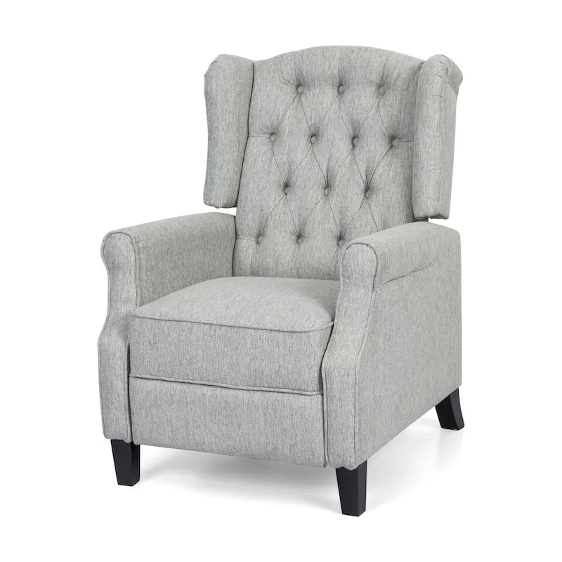 Fauteuil inclinable contemporain en tissu capitonné avec dossier rabattable