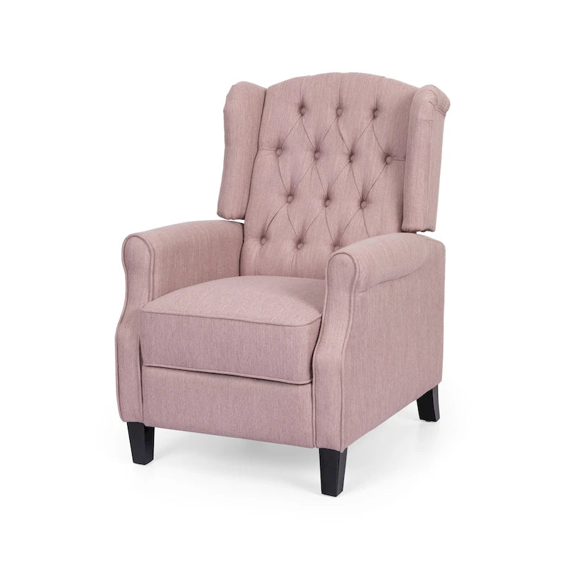 Fauteuil inclinable contemporain en tissu capitonné avec dossier rabattable