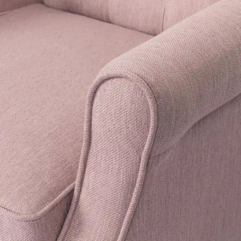 Fauteuil inclinable contemporain en tissu capitonné avec dossier rabattable