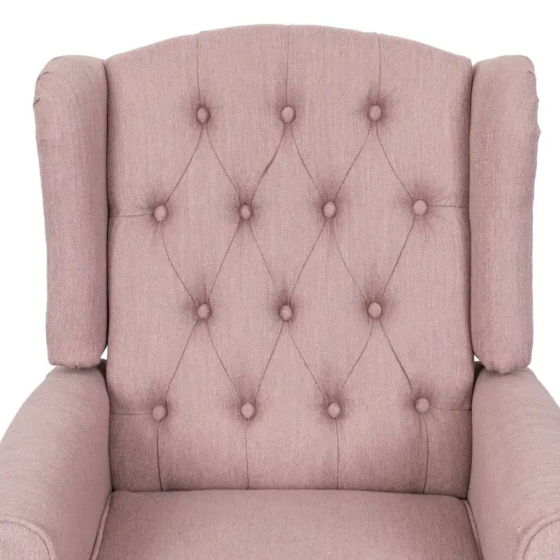 Fauteuil inclinable contemporain en tissu capitonné avec dossier rabattable
