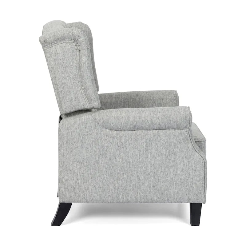 Fauteuil inclinable contemporain en tissu capitonné avec dossier rabattable