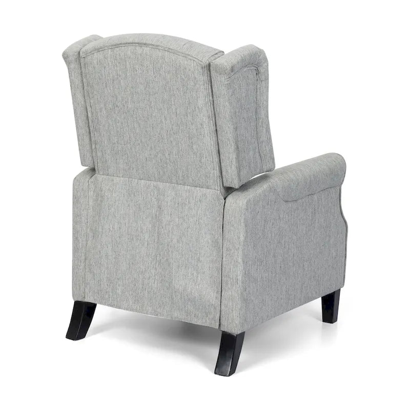 Fauteuil inclinable contemporain en tissu capitonné avec dossier rabattable
