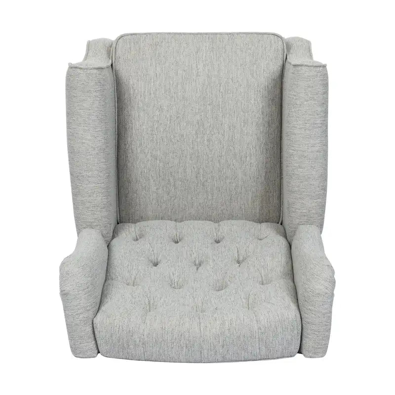 Fauteuil inclinable contemporain en tissu capitonné avec dossier rabattable