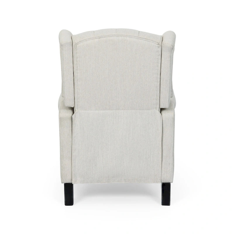 Fauteuil inclinable contemporain en tissu capitonné avec dossier rabattable