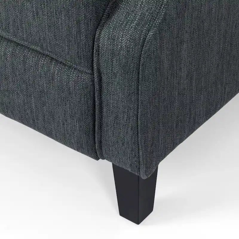 Fauteuil inclinable contemporain en tissu capitonné avec dossier rabattable