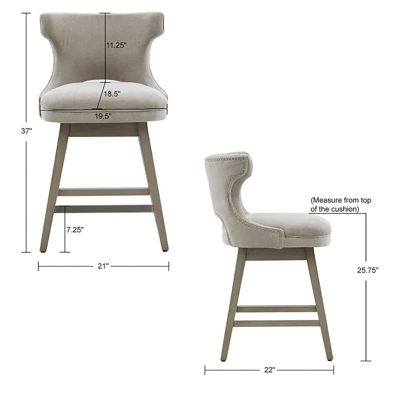 Tabouret de bar pivotant à 360 degrés