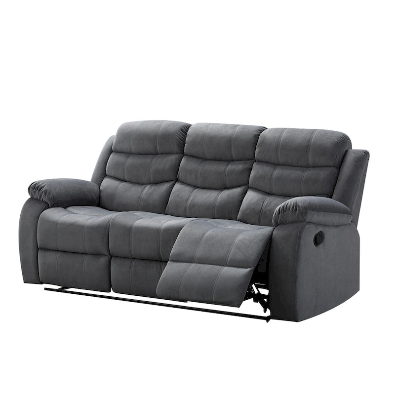 Canapé inclinable double rembourré gris