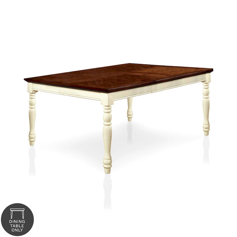 Table à manger extensible bicolore – 152 à 198 cm