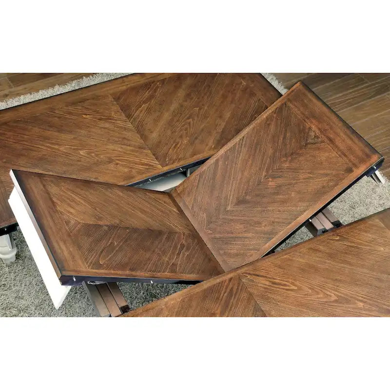 Table à manger extensible bicolore – 152 à 198 cm