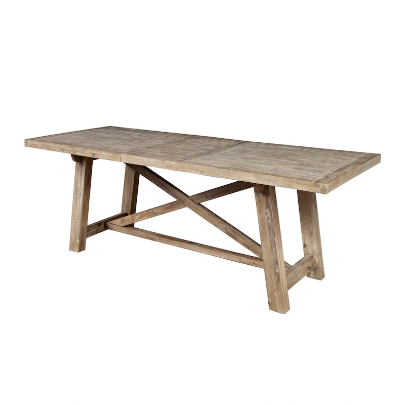 Table à manger extensible, aspect bois flotté