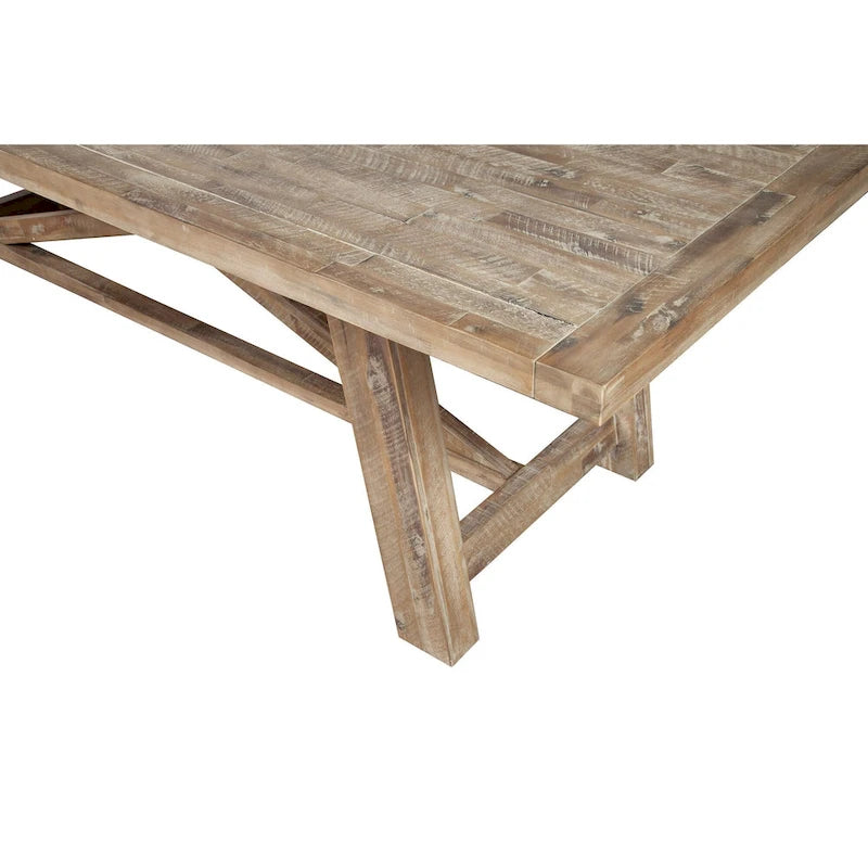 Table à manger extensible, aspect bois flotté