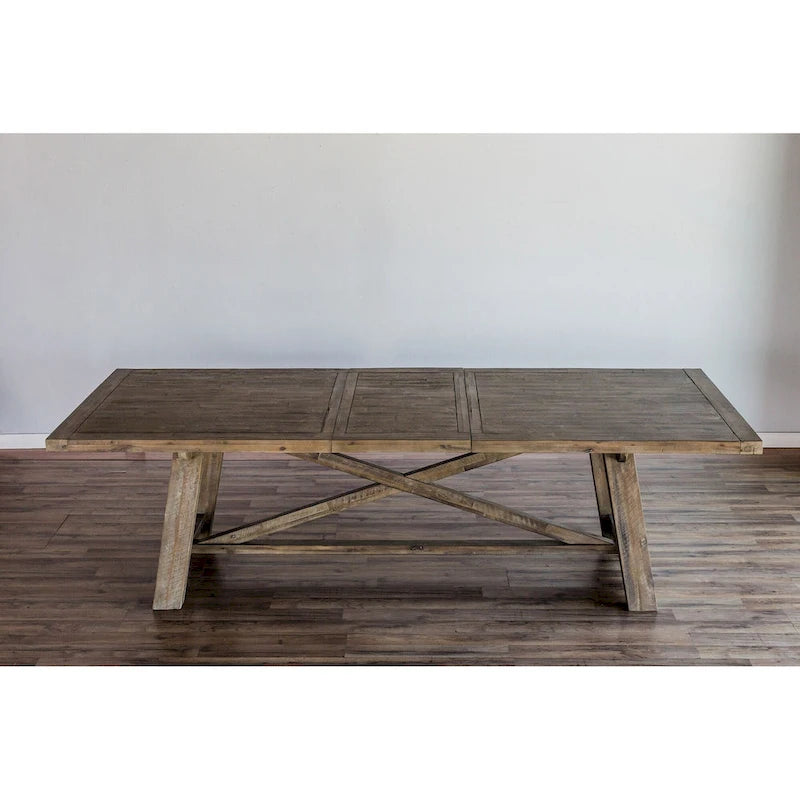 Table à manger extensible, aspect bois flotté