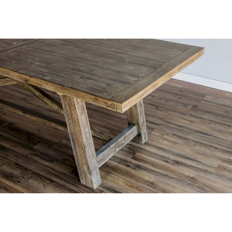 Table à manger extensible, aspect bois flotté