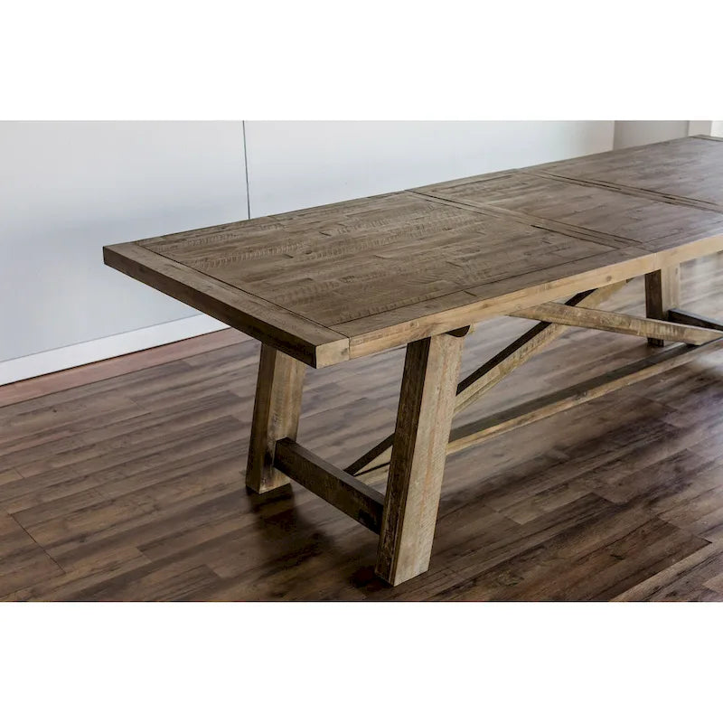 Table à manger extensible, aspect bois flotté