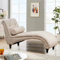 Chaise longue d'intérieur, inclinable, de loisir, pour salon, sans accoudoirs, avec oreiller lombaire pour chambre à coucher